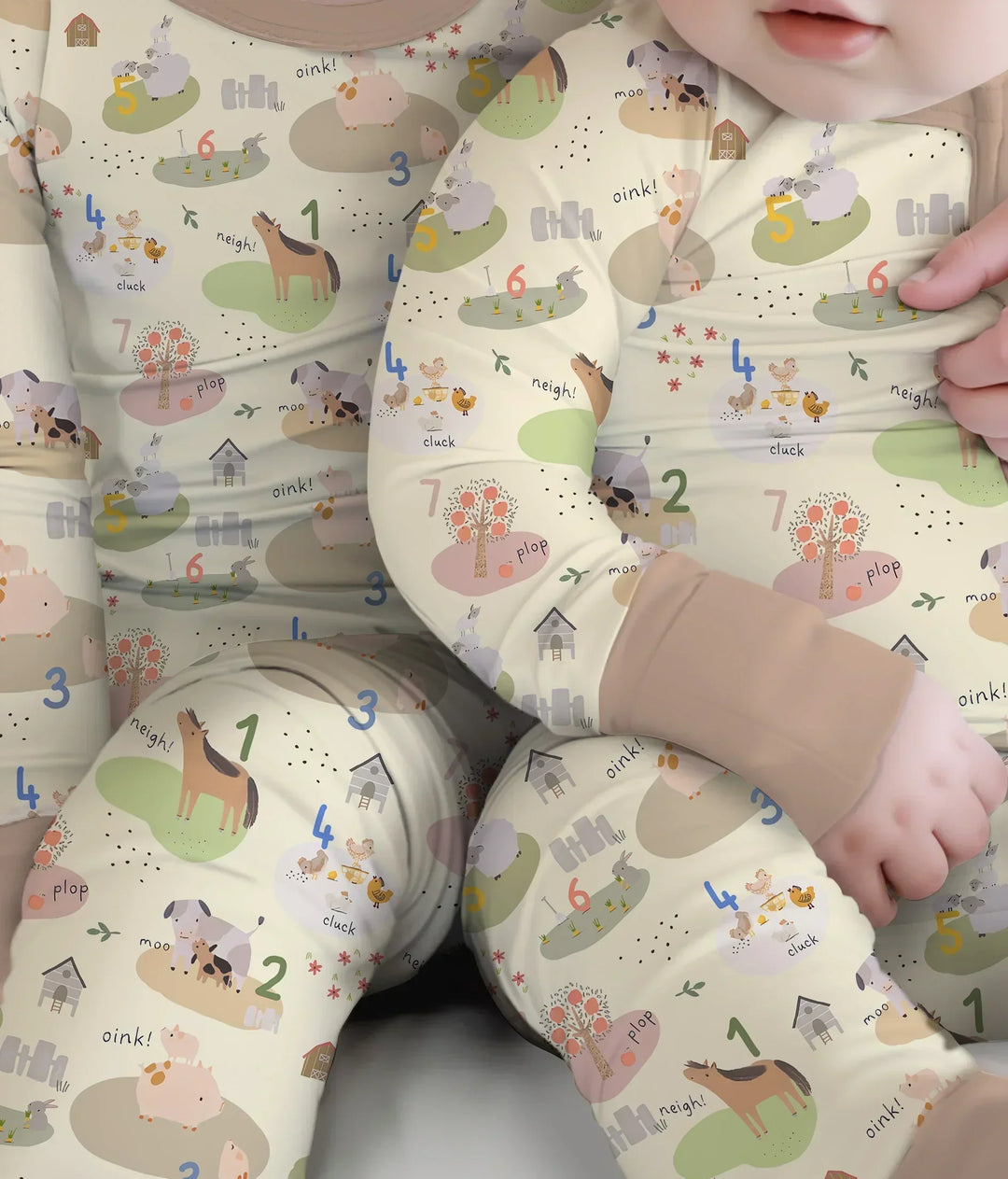 Farm Animal Counting Two Piece Long Sleeve Pajama Set