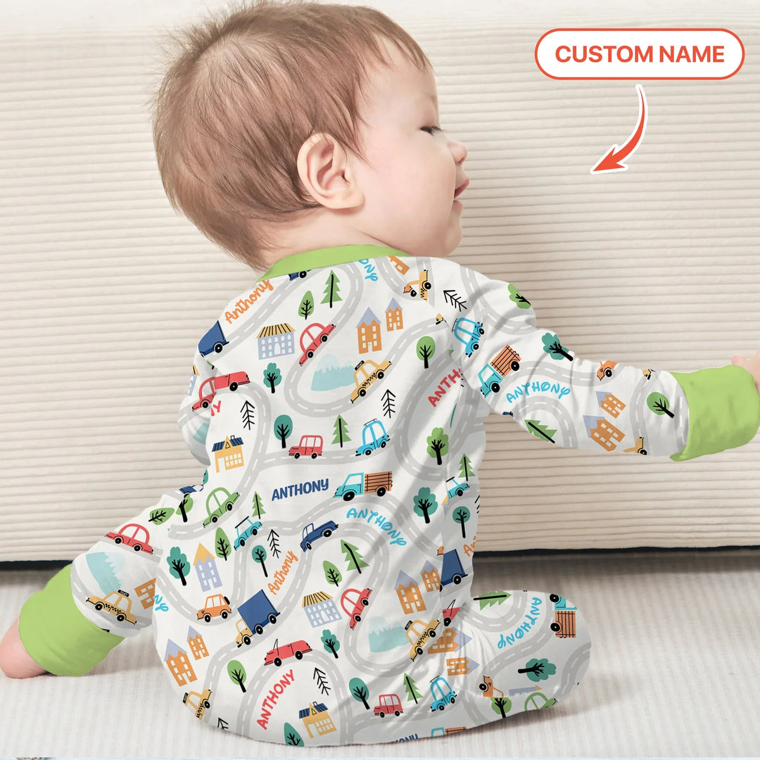 Custom Name Road Map Convertible Zippy