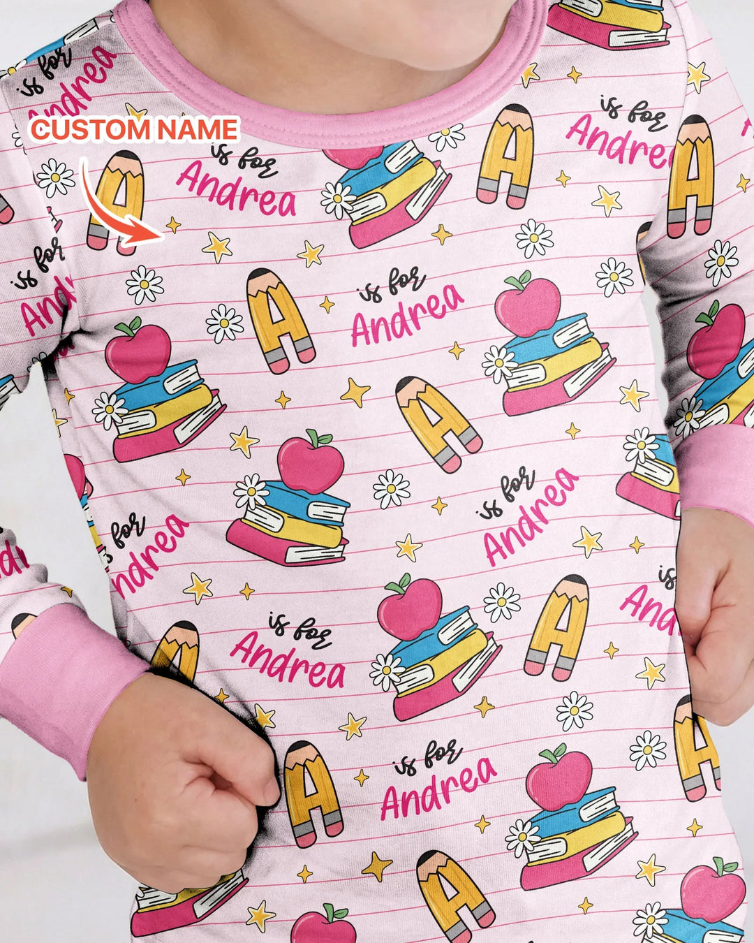 Conjunto de pijama de dos piezas de bambú con mangas largas, plantilla PERSONALIZADA