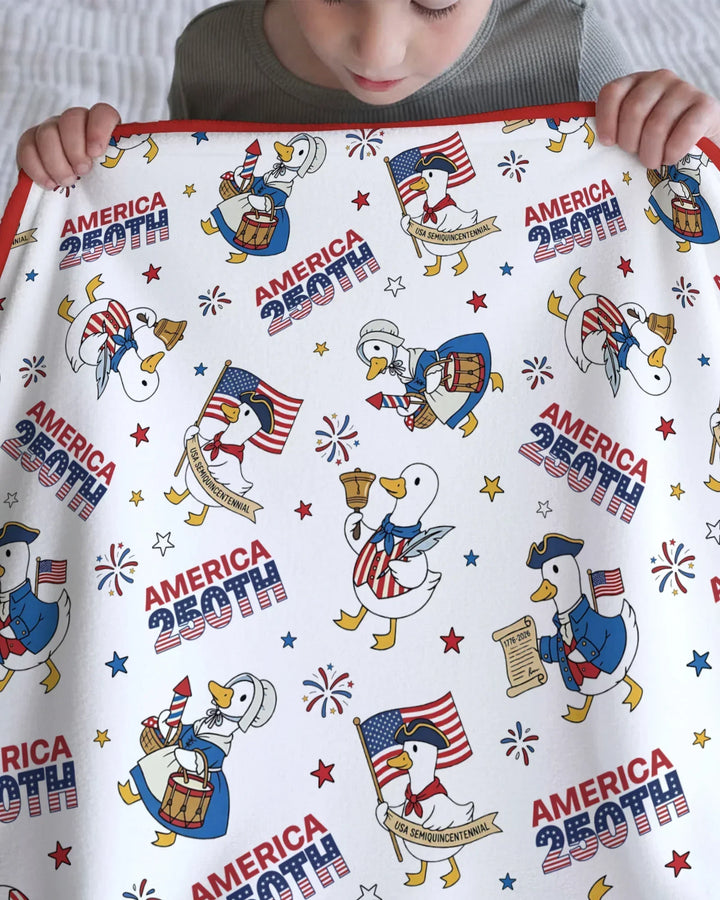 Patriotic Goose Celebrating 250 Years Blanket