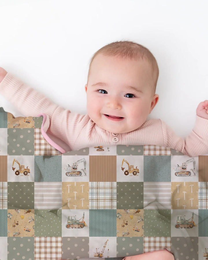 Construction Trucks Bamboo Blanket