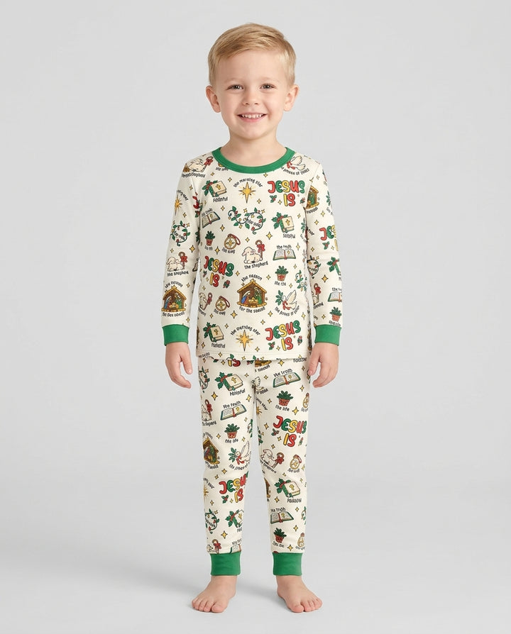 Names of Jesus Bamboo Two Piece Long Sleeve Pajama Set