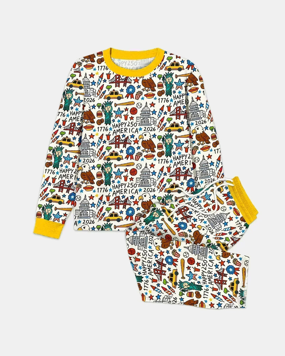Doodle America 250th Anniversary Family Bamboo Men's Pajama Set