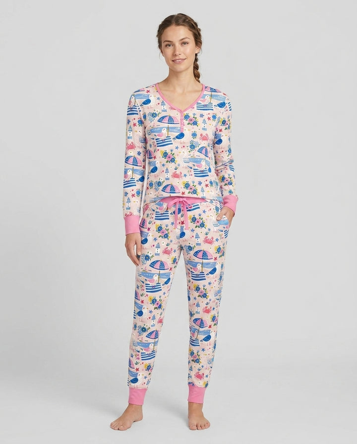 A Day At The Shore Bamboo Women Pajama Set