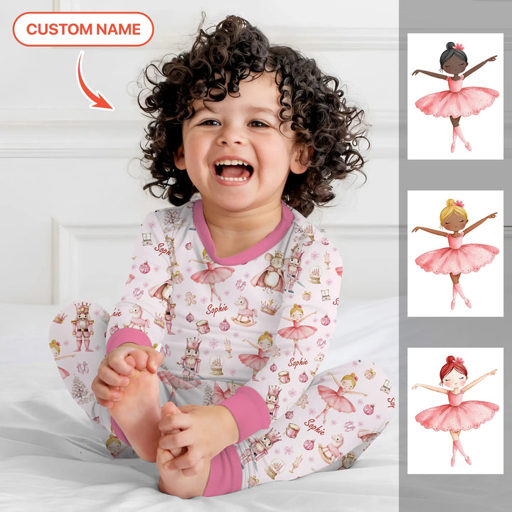 Custom Character "Ballerina Nutcracker Fairytale" Two Piece Long Sleeve Pajama Set