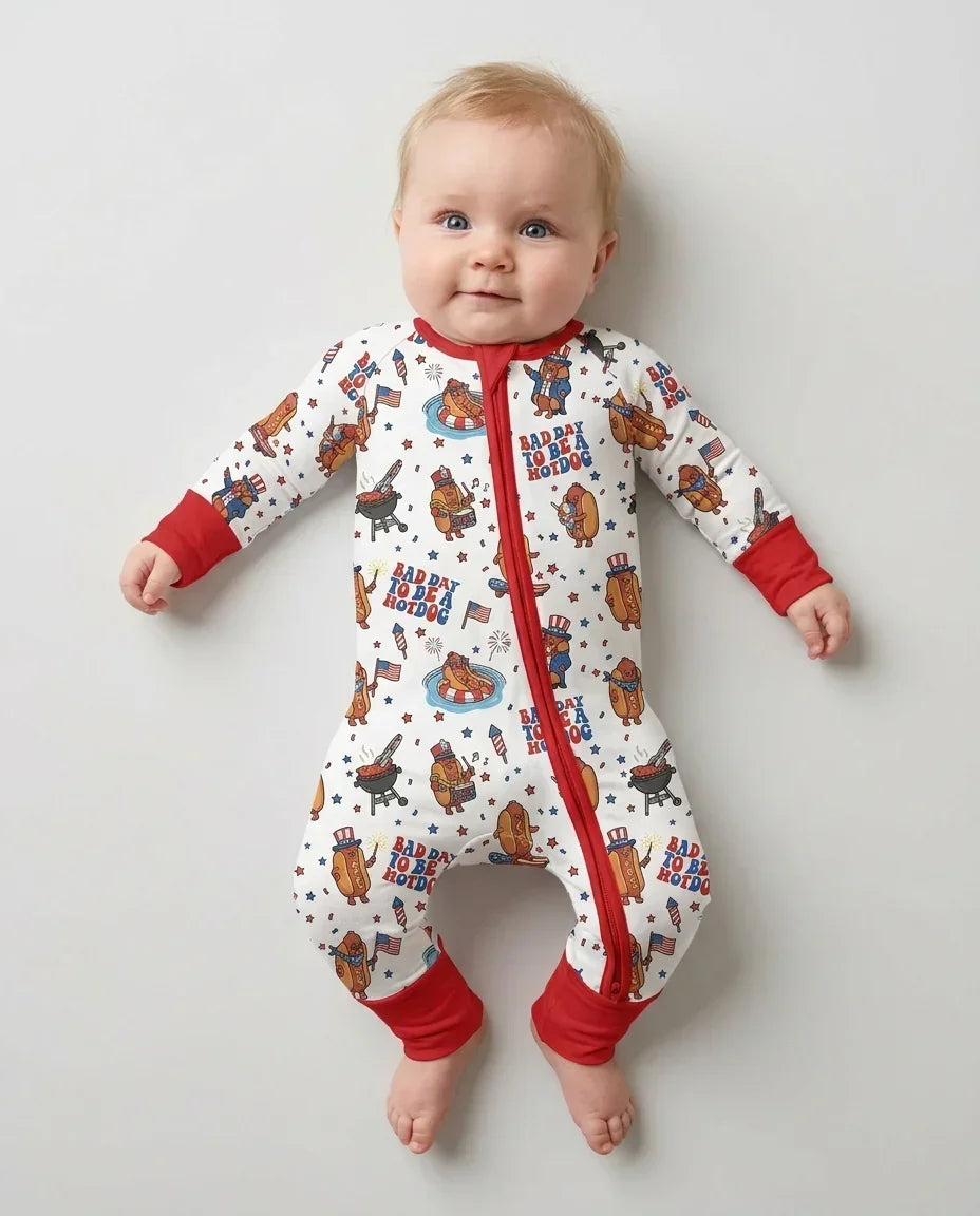 Hot Dog Patriotic Bamboo Convertible Zippy