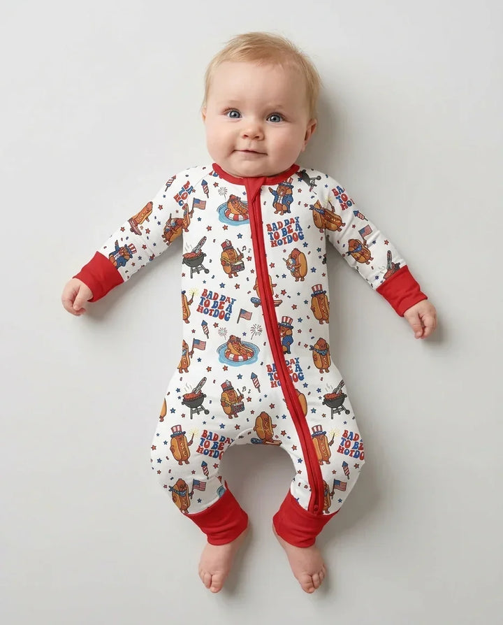 Hot Dog Patriotic Bamboo Convertible Zippy