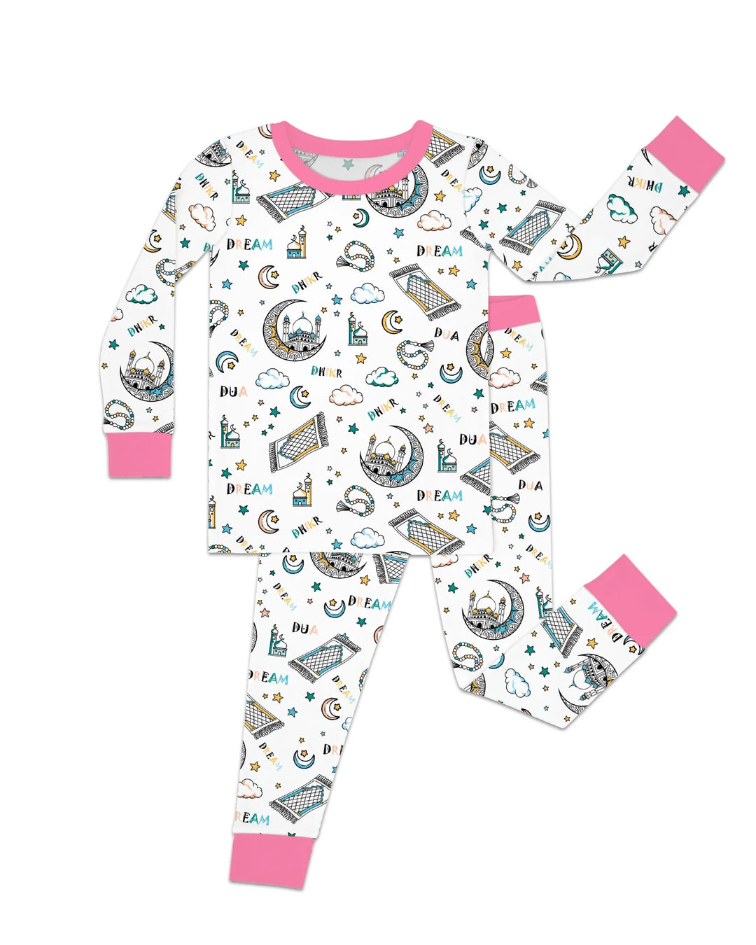 Dua, Dhikr, Dream Matching Family Two Piece Long Sleeve Pajama Set