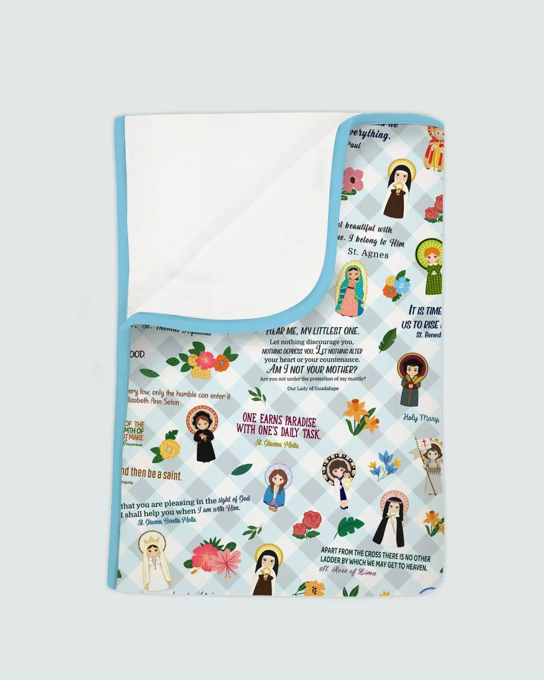 Catholic Saint Quotes Bamboo Blanket