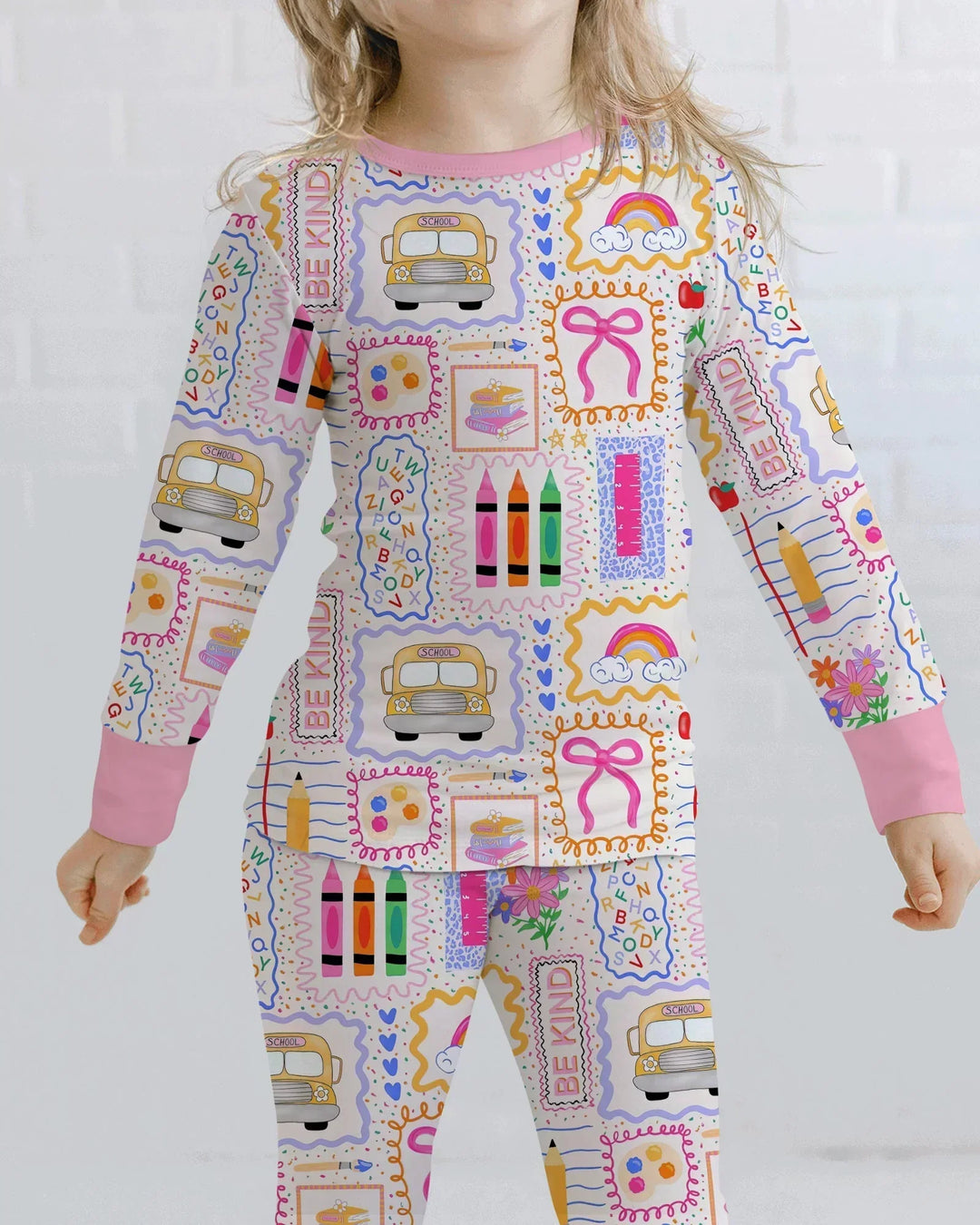 Conjunto de pijama de dos piezas de bambú de manga larga