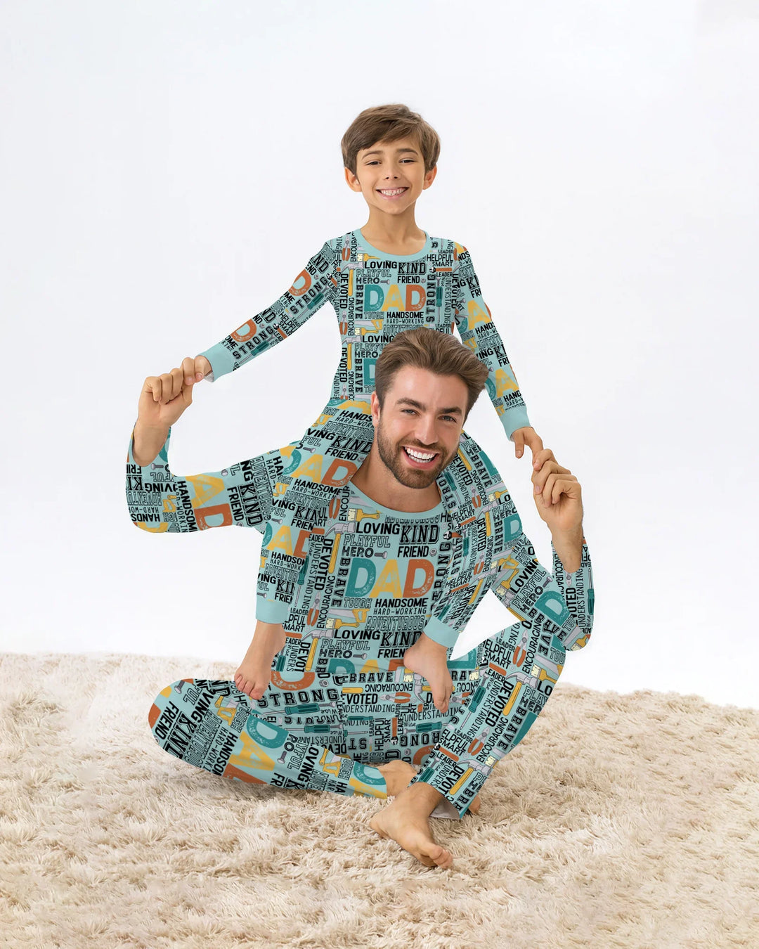 Dad Word Collage Bamboo Men's Pajama Set