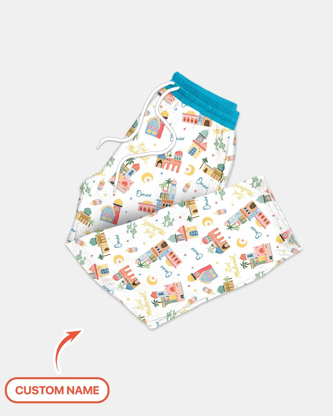 Eid Mubarak Custom Name Men's Pajama Set