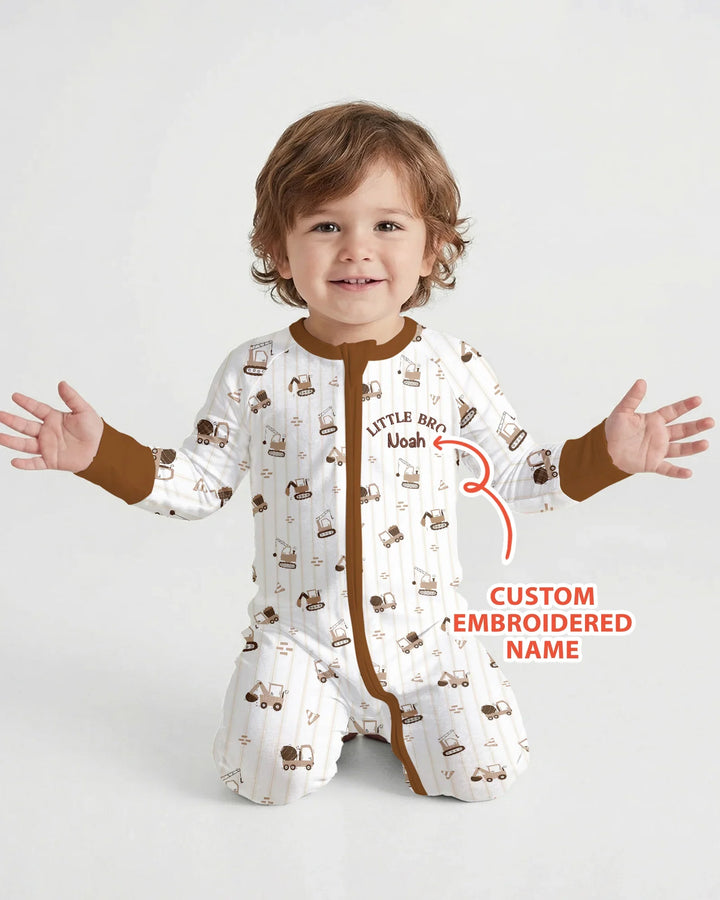 Custom Embroidered Name Constructor Little Bro Bamboo Convertible Zippy