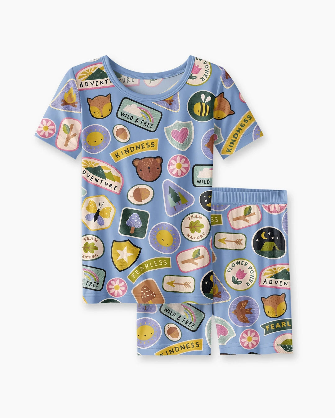 Little Explorer Bamboo Two Piece Short Sleeve Shorts Pajama Set
