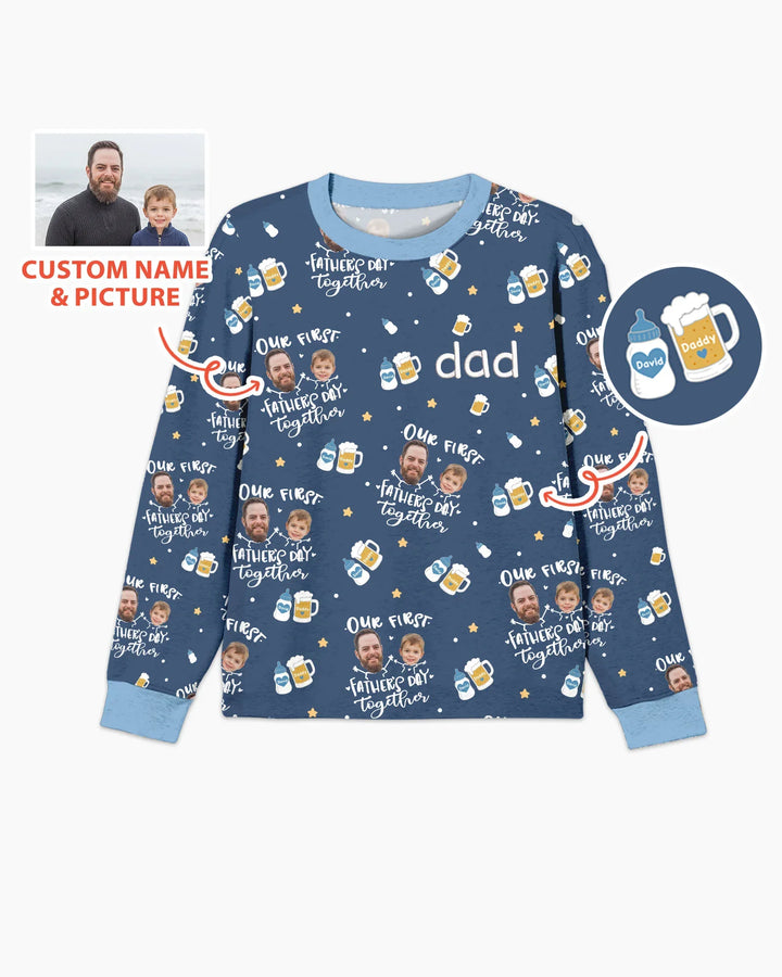 Personalized Embroidered Our First Father's Day Bamboo Men's Pajama Set