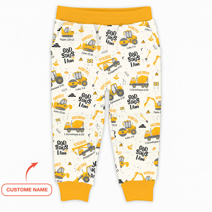 Custom Name God Says I Am Boy Jogger