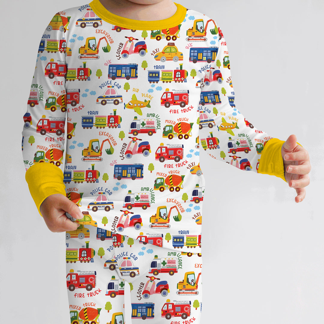 Beep Beep Adventure Two Piece Long Sleeve Pajama Set