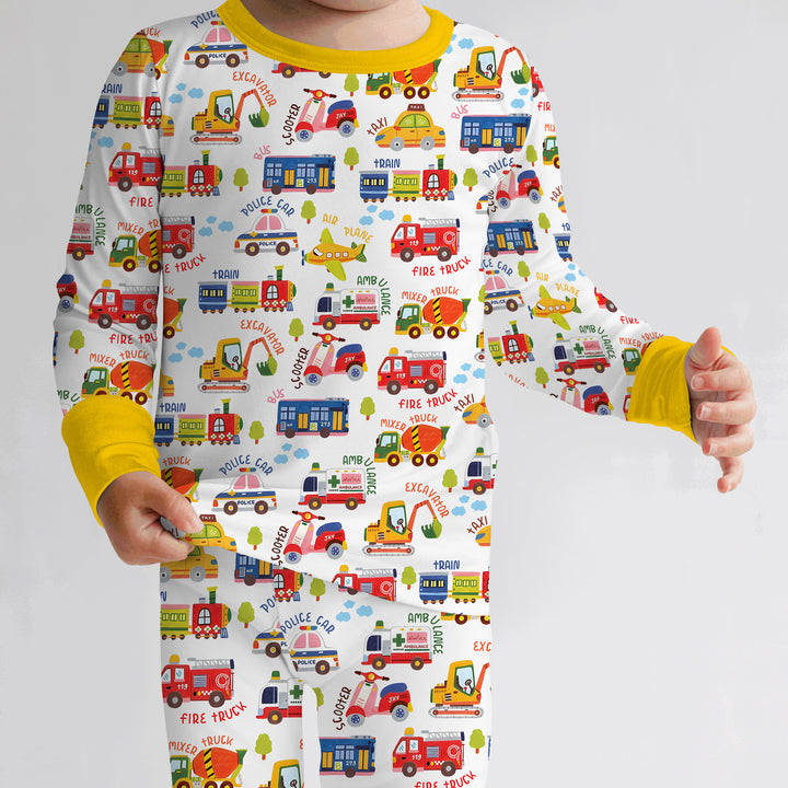 Beep Beep Adventure Two Piece Long Sleeve Pajama Set