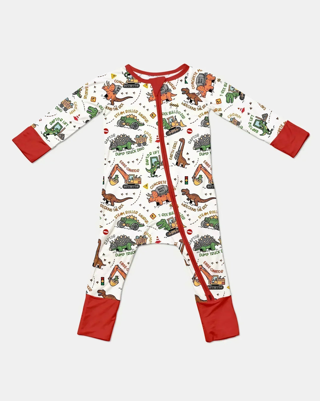 Dinosaur Construction Truck Bamboo Convertible Zippy