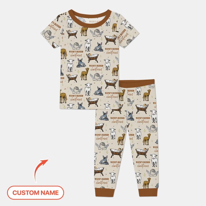 Zweiteiliges, kurzärmliges Pyjama-Set mit Marienkäfern