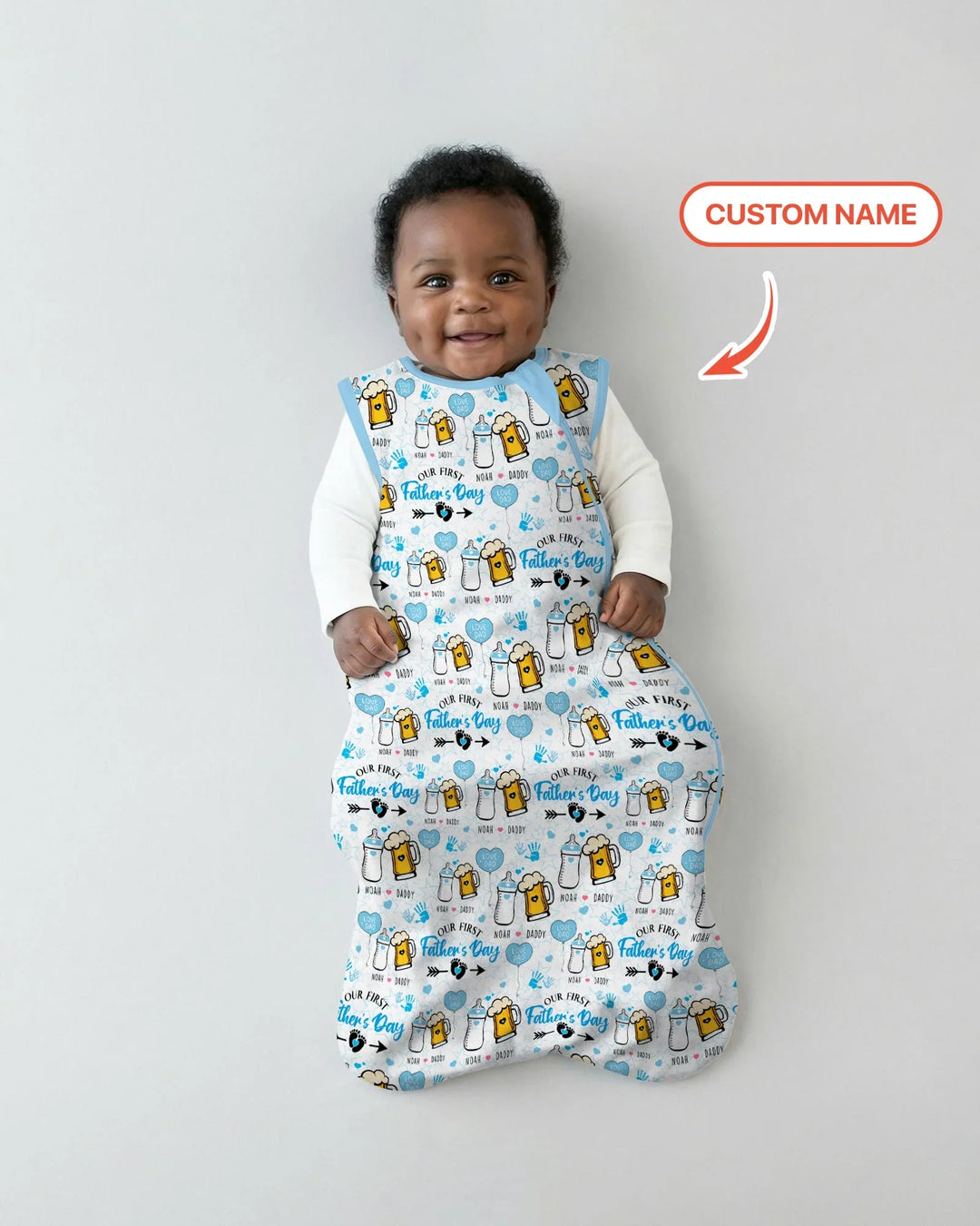 Custom Name First Father's Day Drink Bamboo Sleep Bag