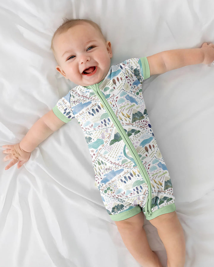 Whimsical Psalms 23 Map Bamboo Shorty Zippy