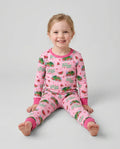 Watermelon Turtle Family Matching Bamboo Two Piece Long Sleeve Pajama Set