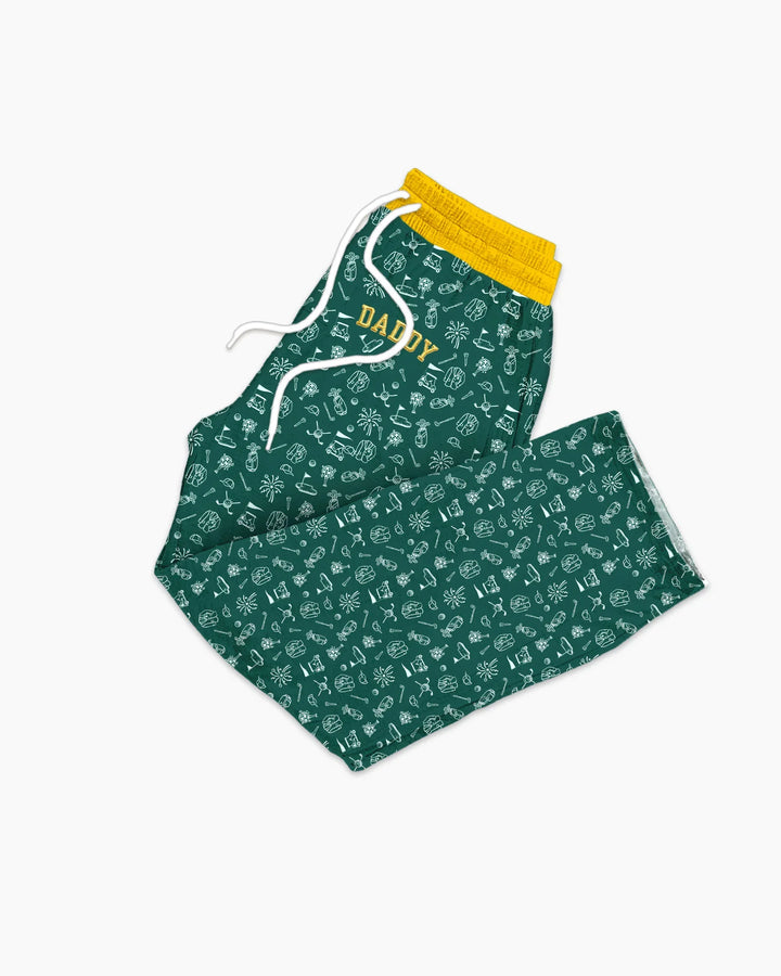 Embroidered Matching With Dad Golf Club Bamboo Men's Pajama Set