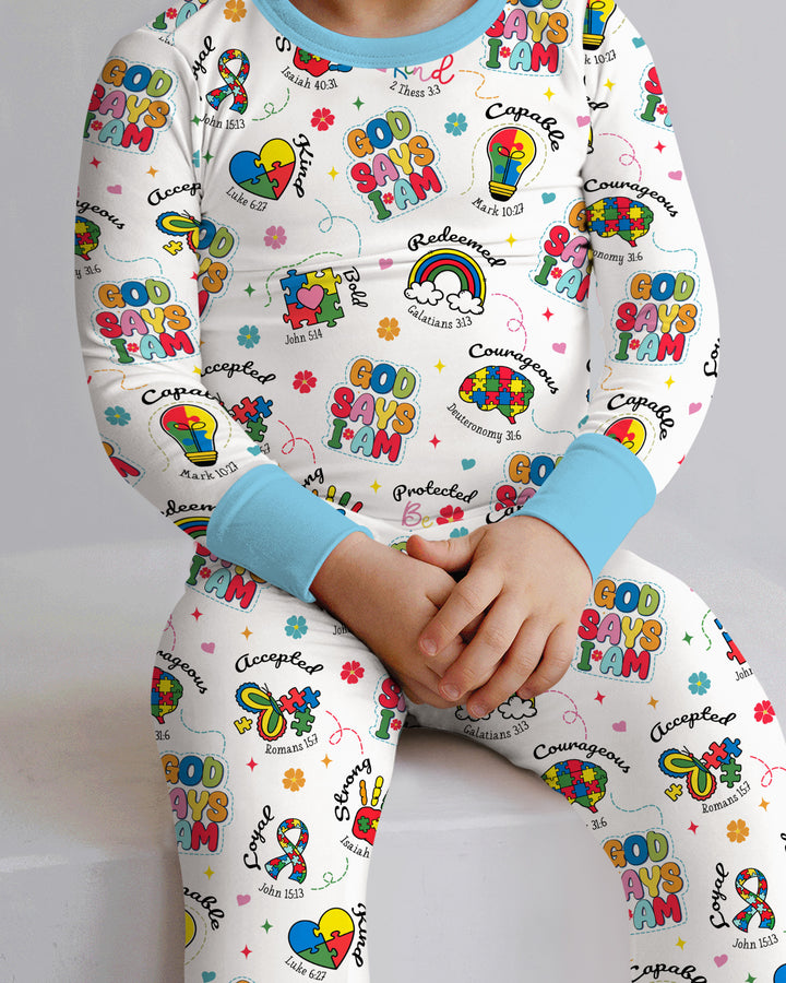 Zweiteiliges Langarm-Pyjama-Set mit Sommerfrüchten