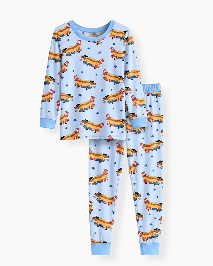 Conjunto de pijama de dos piezas de bambú de manga larga