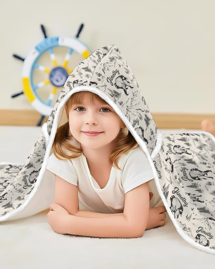 Manta con capucha de bambú para llevar modelo Template