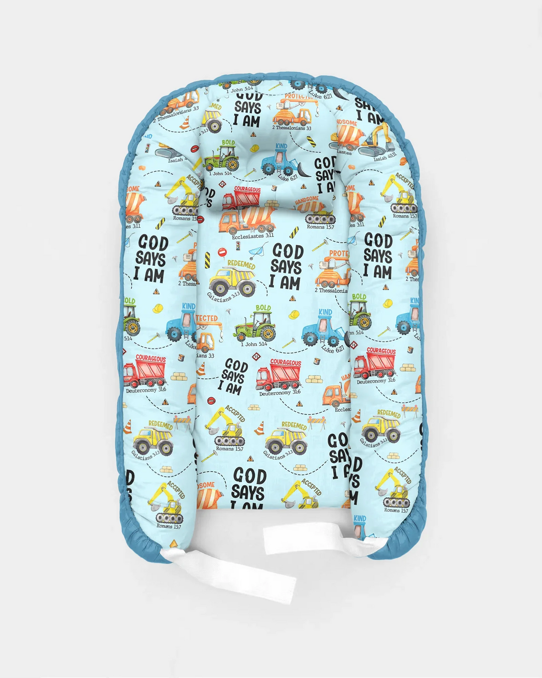 God Says I Am Boy Bamboo Baby Nest Bed