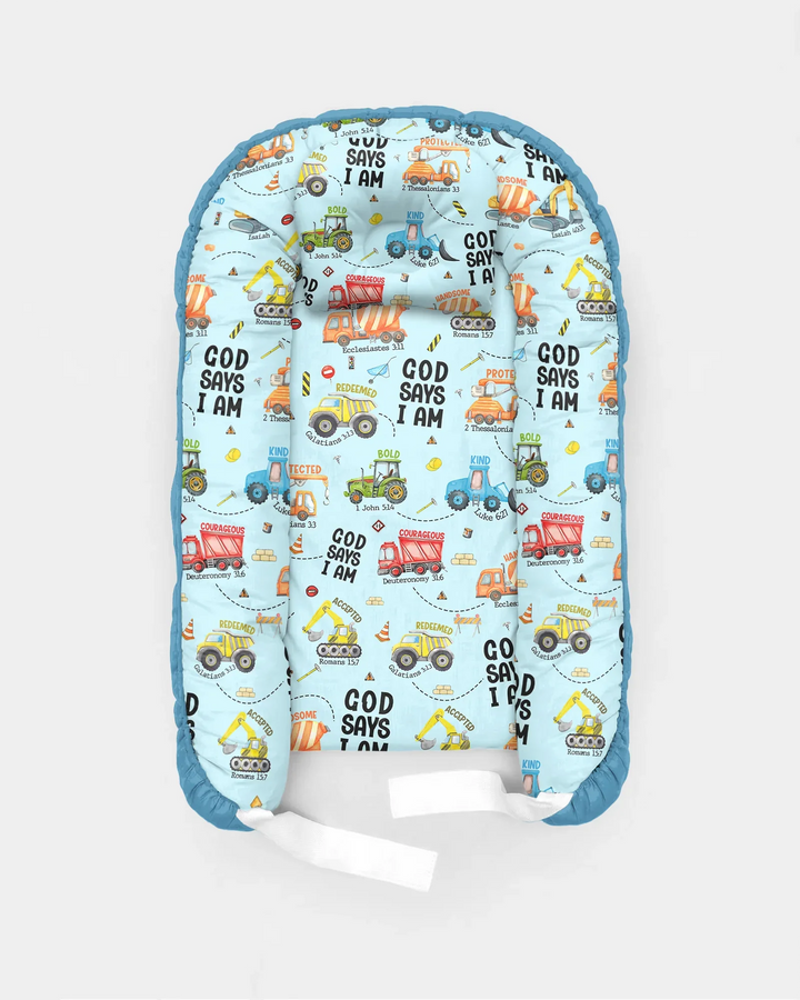 God Says I Am Boy Bamboo Baby Nest Bed
