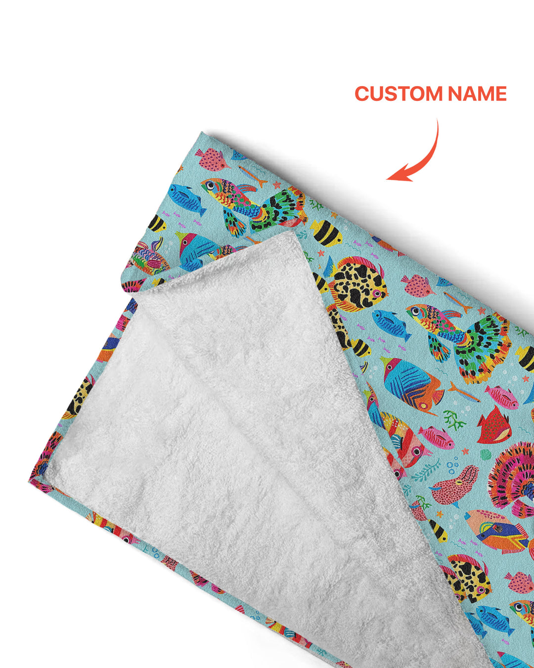 Custom Name Fish Dream Beach Towel