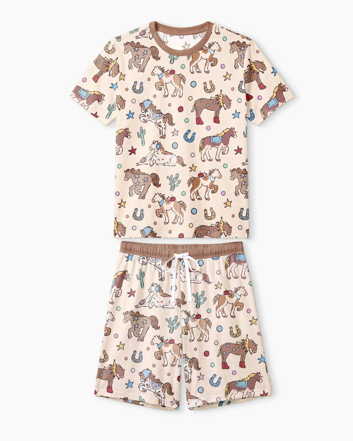 Lil' Buckaroo Bamboo Men Short Sleeve Short Pajama Set