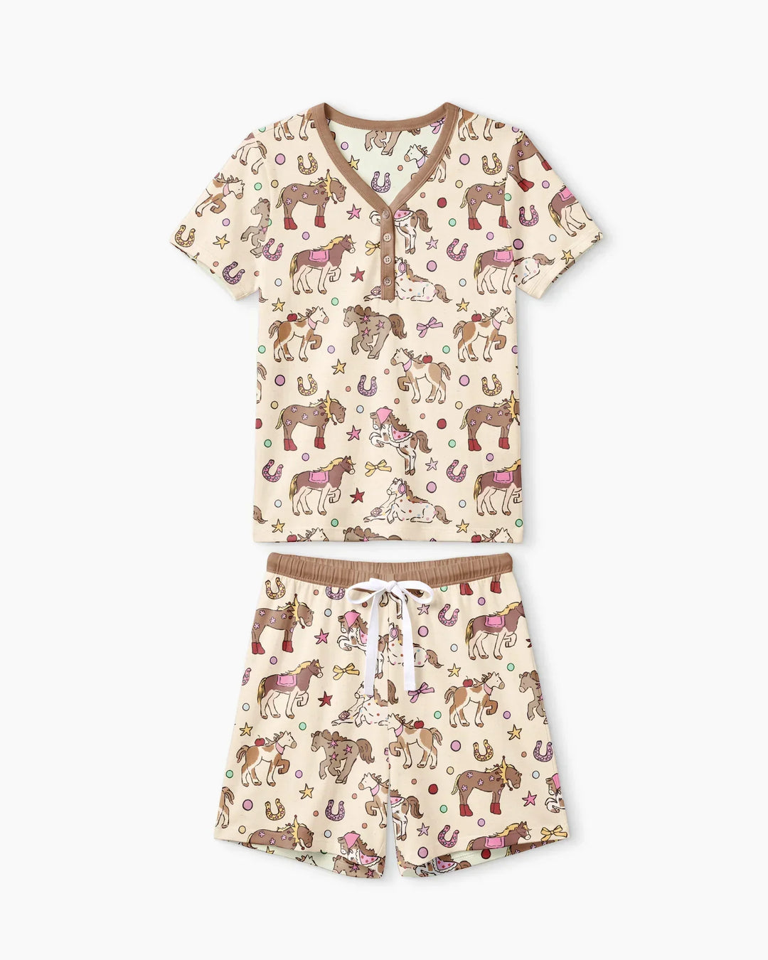 Lil' Buckaroo Bamboo Women Short Sleeve Short Pajama Set