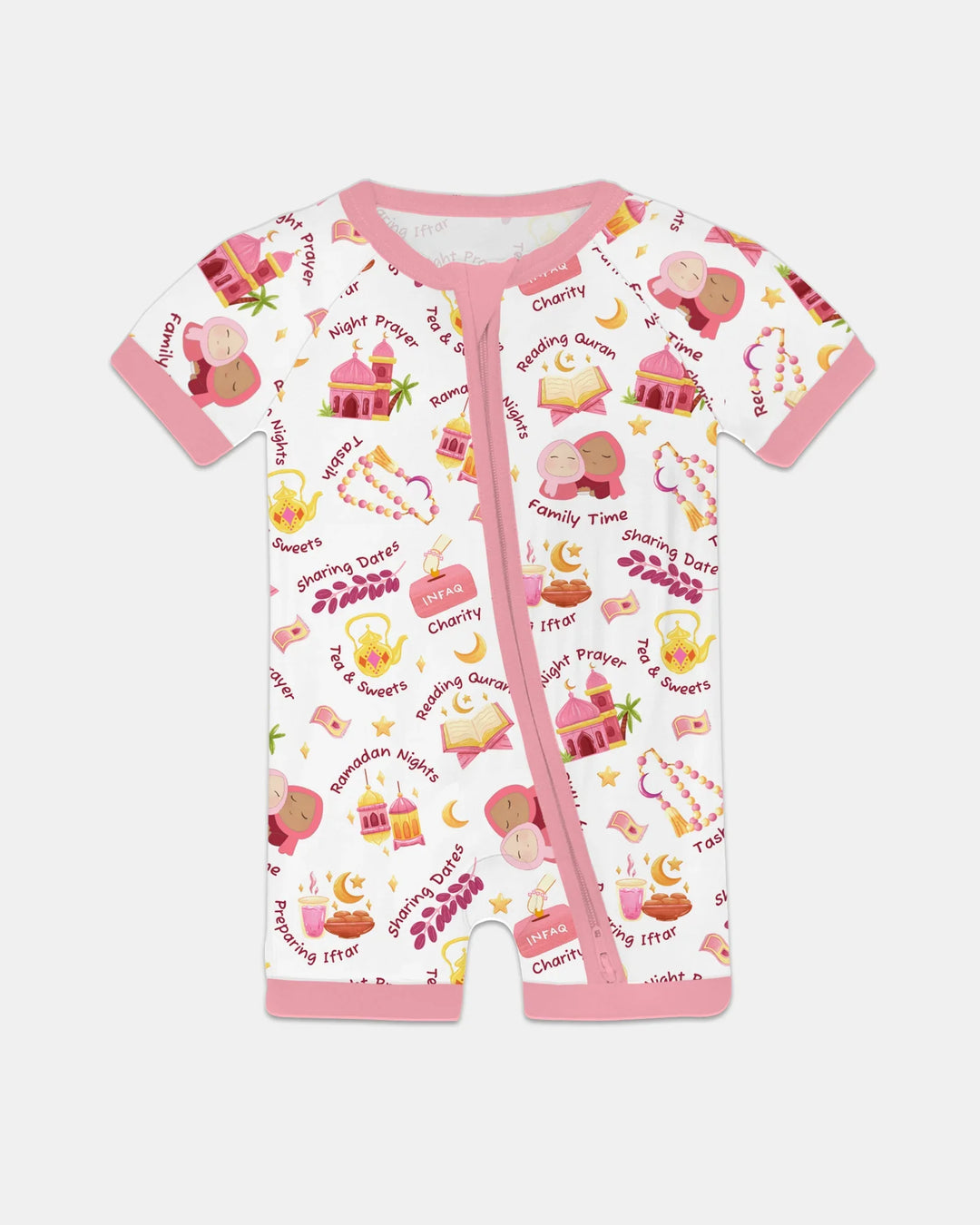 Ramadan Mubarak Matching Family Shorty Zippy