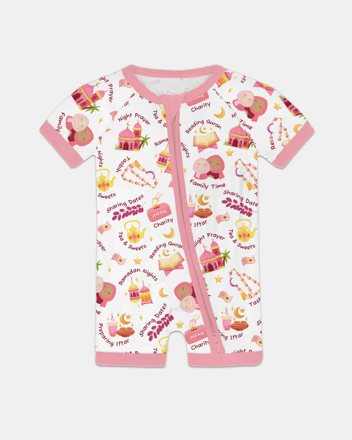 Ramadan Mubarak Matching Family Shorty Zippy