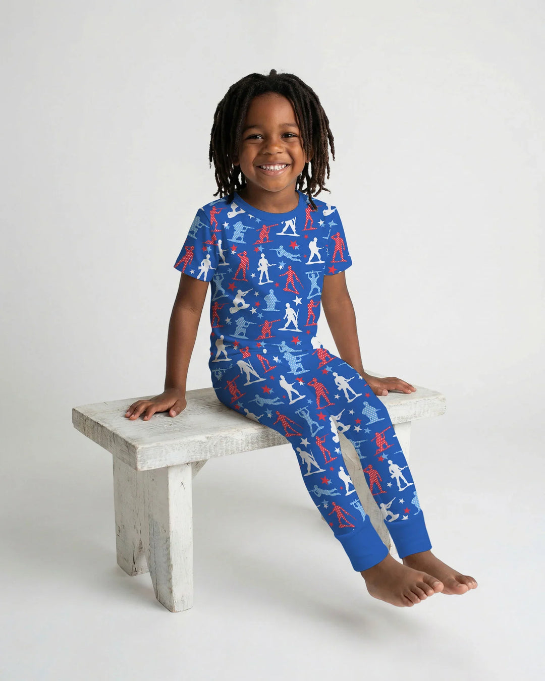 Army Toys 4th of July Bamboo Two Piece Short Sleeve Pajama Set