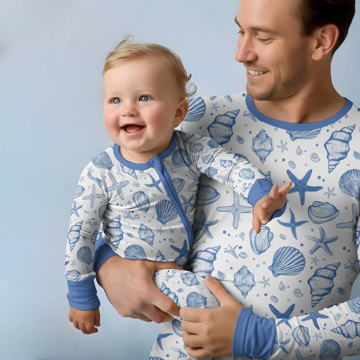 Coastal Charm Family Matching Bamboo Men's Pajama Set