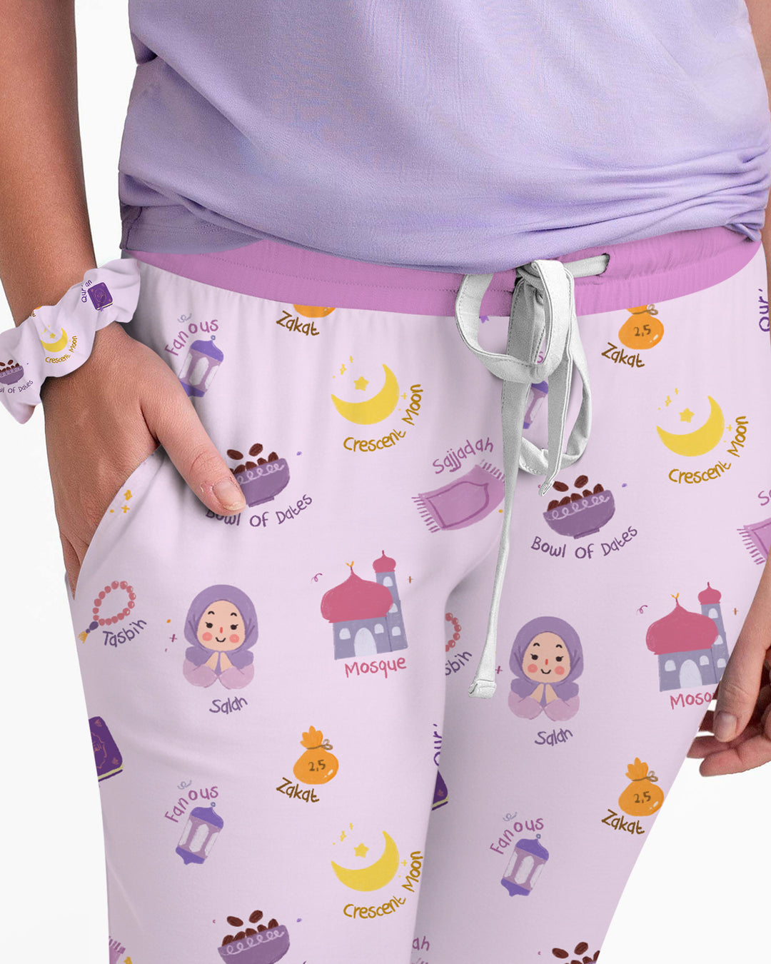 Cute Ramadhan Mubarak Women Pajama Set