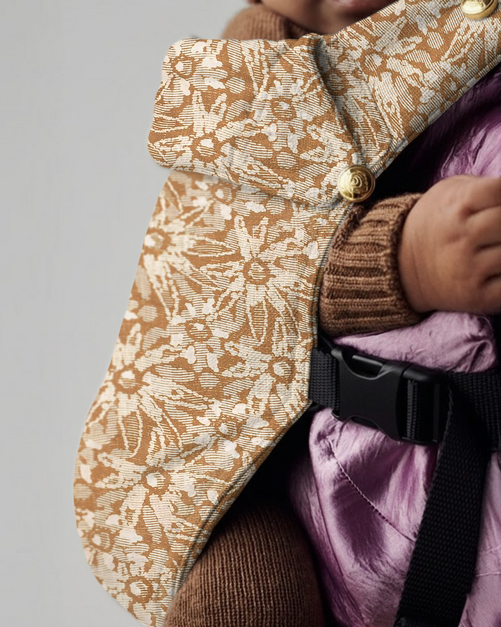Warm Sand Floral Texture Baby Carrier