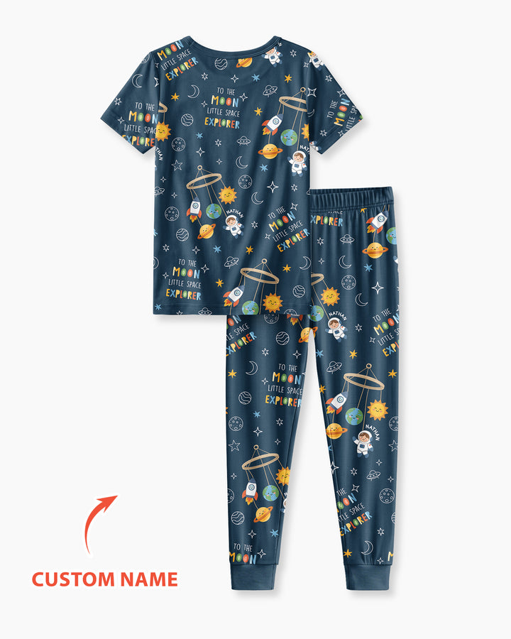 Zweiteiliges, kurzärmliges Pyjama-Set mit Marienkäfern