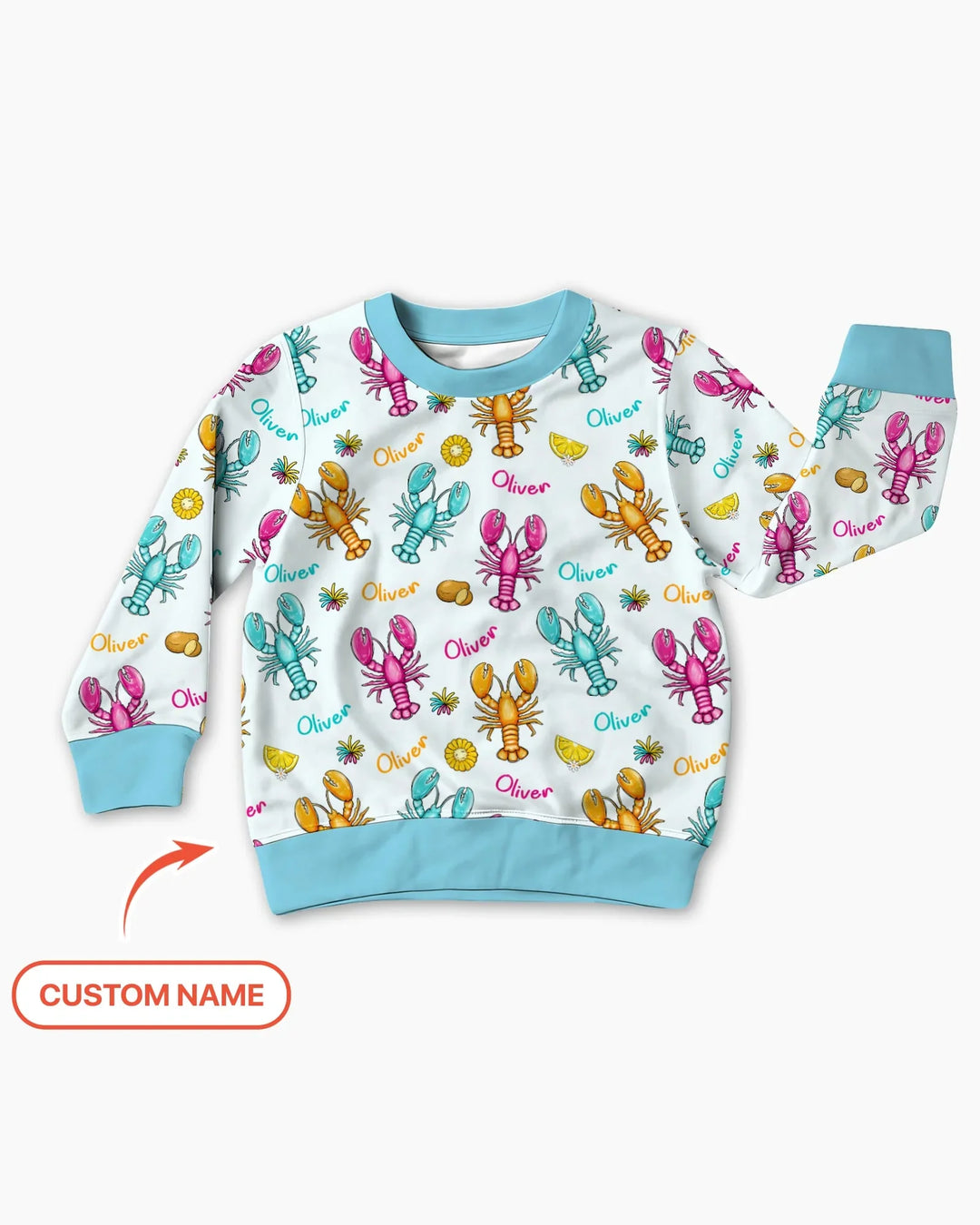 Custom Name Crawfish Crew Bamboo Crewneck Sweatshirt