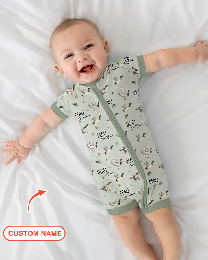 Custom Name Mallard Duck Shorty Zippy