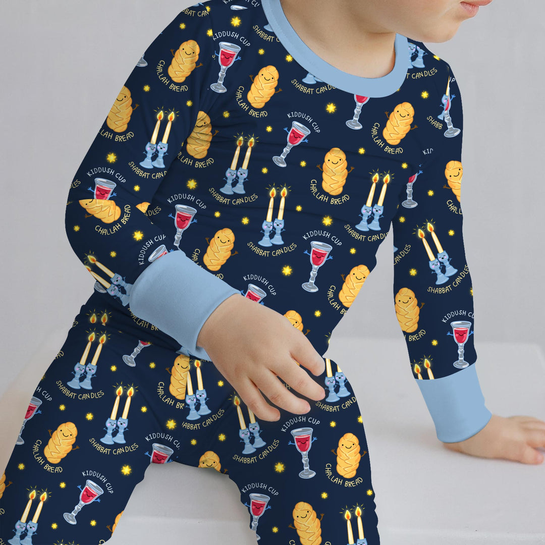 Shabbat Eve Two Piece Long Sleeve Pajama Set