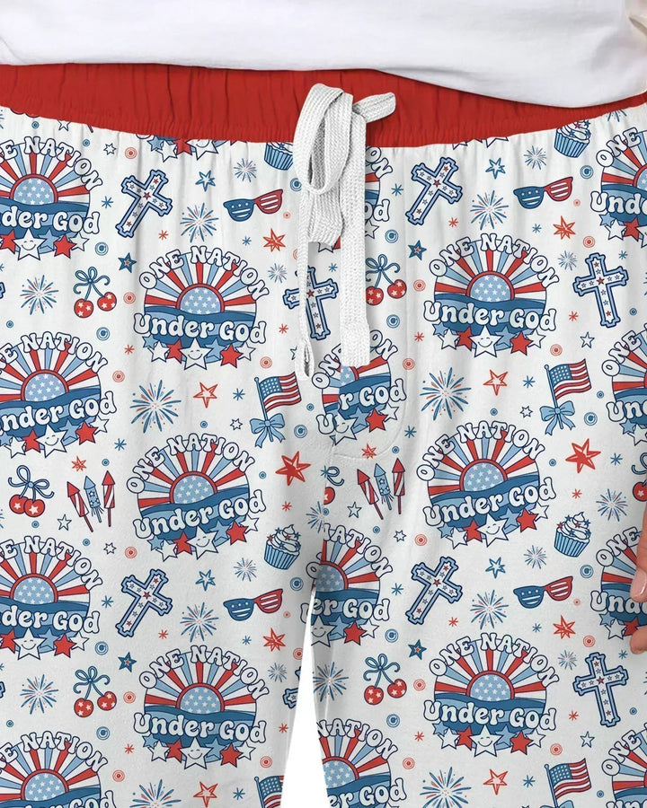 One Nation Under God Family Matching Bamboo Men's Pajama Set
