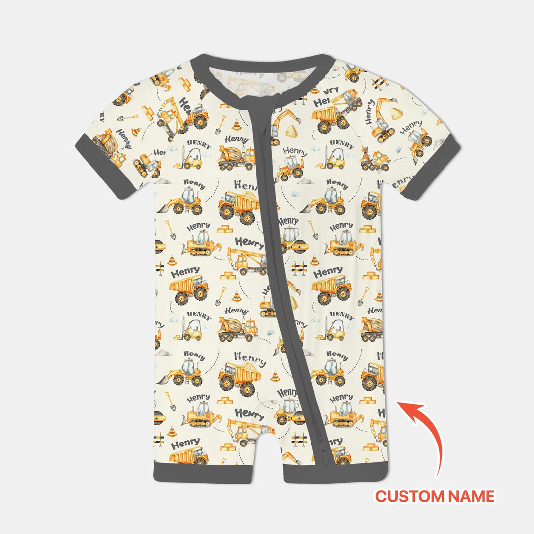 Constructions Machines Custom Name Shorty Zippy