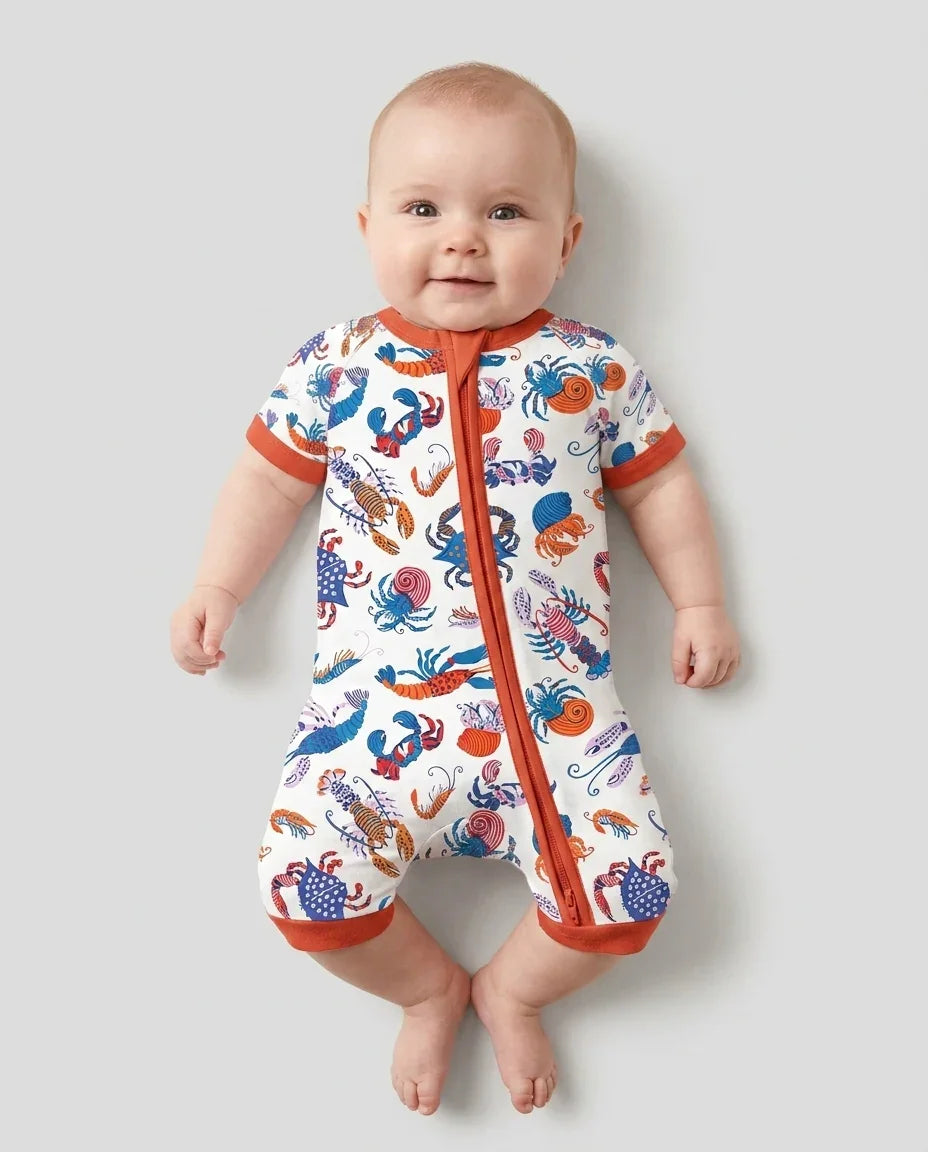 Crustacean Nation Family Matching Bamboo Shorty Zippy