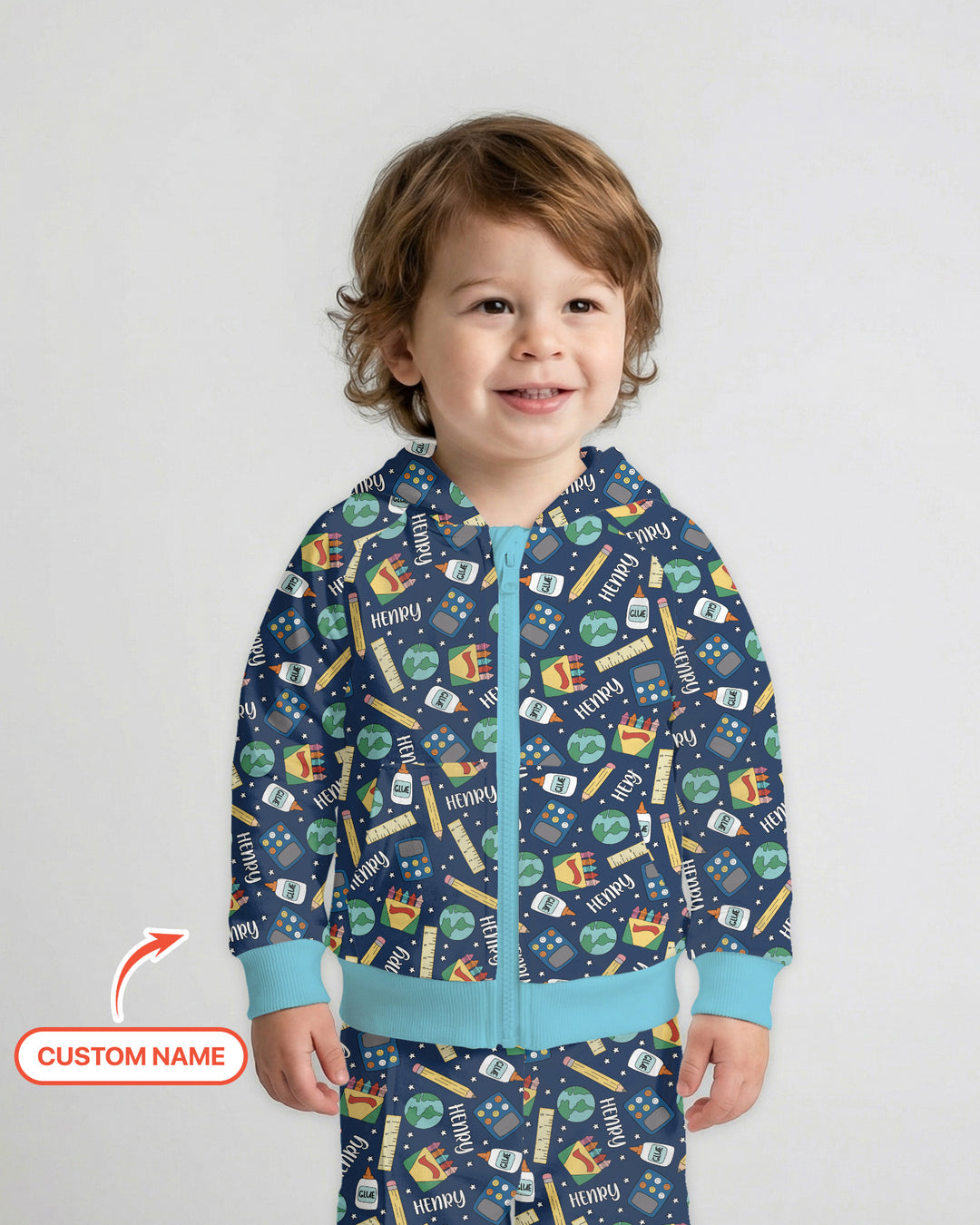 Sudadera con capucha y cremallera de bambú personalizada